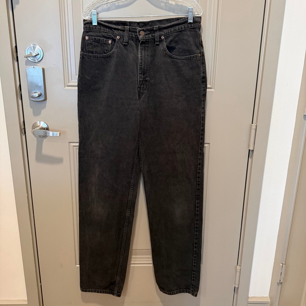 Vintage Levi's 550 Relaxed Fit Jeans Black Size 34x36 - Picture 1 of 7